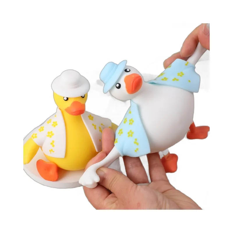 Chubby Cartoon Duck Squishy Fidget Toy Soft Sensory Vent Gadget Portable Indoor Outdoor Holiday Party Xmas Present Kit Adults