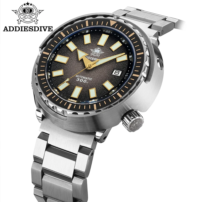 ADDIESDIVE NH35 Mechanical Watches Stainless Steel 300m Waterproof Dive Automatic Watches AD2090 reloj hombre Luminous Men Watch