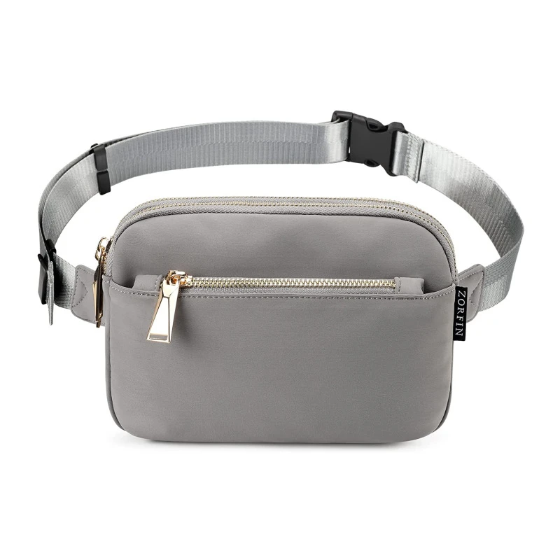 Fashion Waist Bags for Women Fanny Pack Hip Bum Bag Chest Shoulder Bag Dual Zipper Crossbody Bag With Adjustable Strap