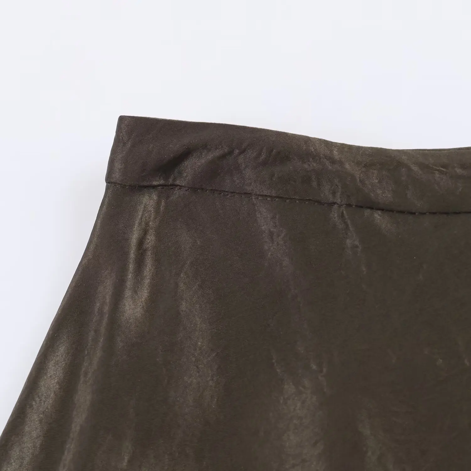 BSAY Satin Texture jupe Midi pour les femmes mode automne hiver nouvelle couleur unie Chic femme taille haute jupes élégantes Mujer