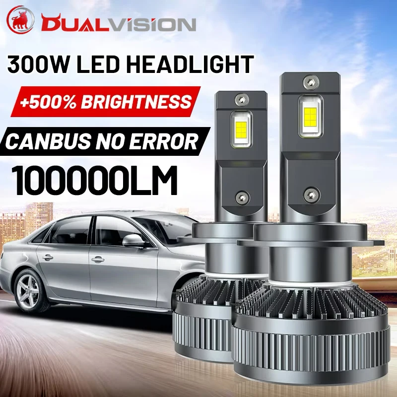 

Dualvision H4 H11 H7 LED Headlight 100000LM H1 H8 HB3 9005 9006 HB4 9012 HIR2 H9 H16 300W Canbus Error Free 4300K 6000K 5570 CSP