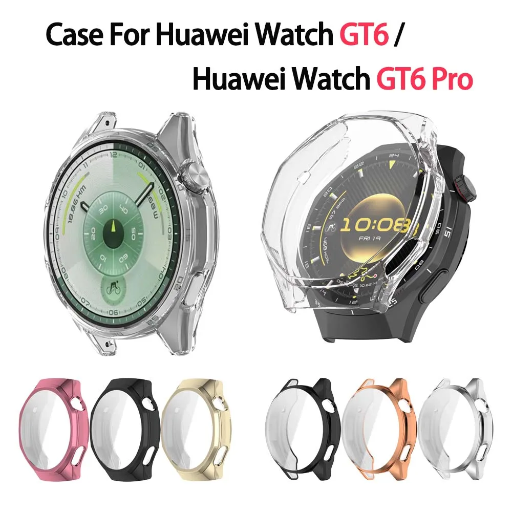 Schutzhüllen für Huawei Watch GT6 41mm 46mm Smartwatch TPU für Huawei Watch GT6 Pro 46mm Schutzgehäuse Rahmenabdeckung