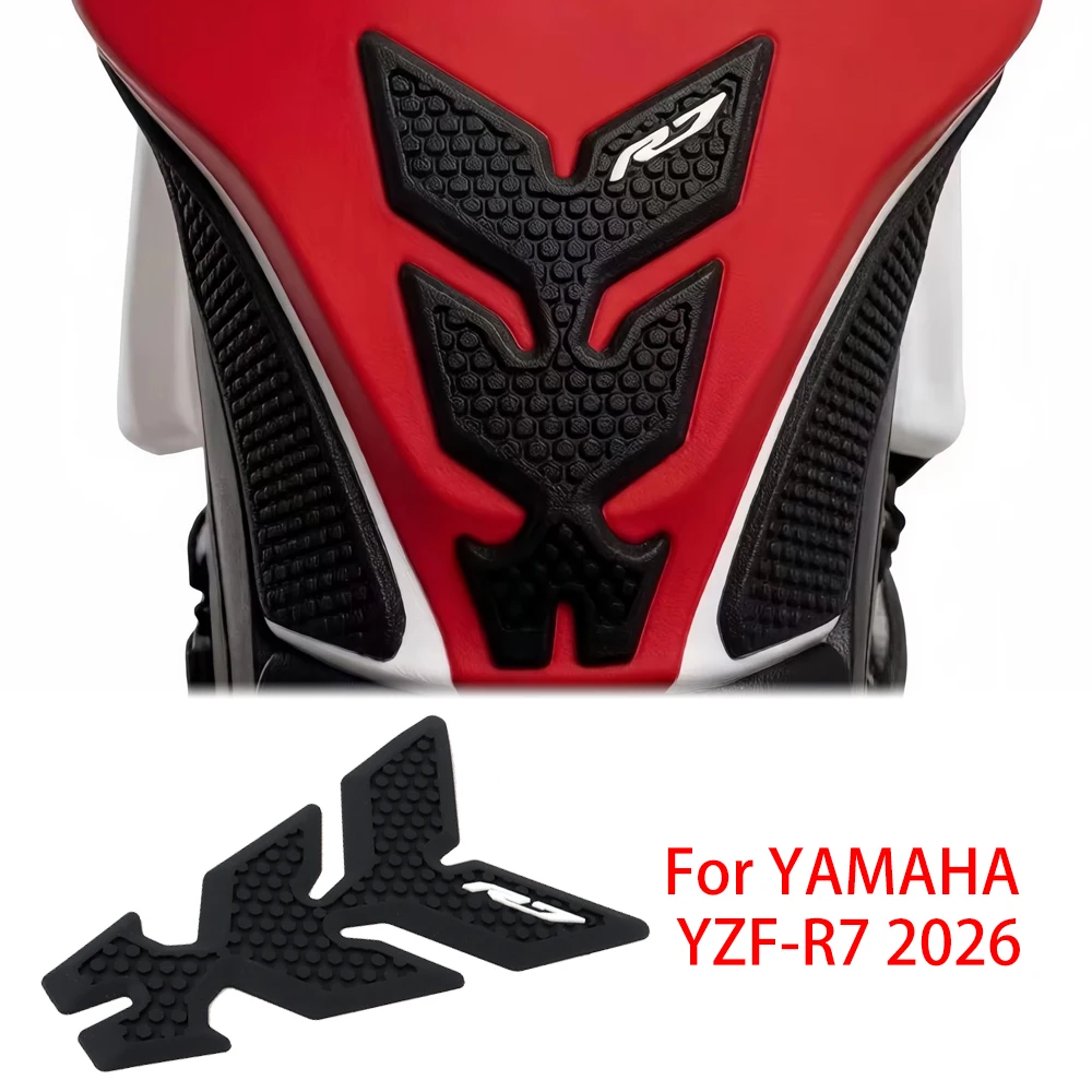 

For YAMAHA YZF-R7 2026 Motorcycle Fuel Tank Side Pads Non-slip Waterproof Rubber Knee Traction Grips Protector Stickers Decals