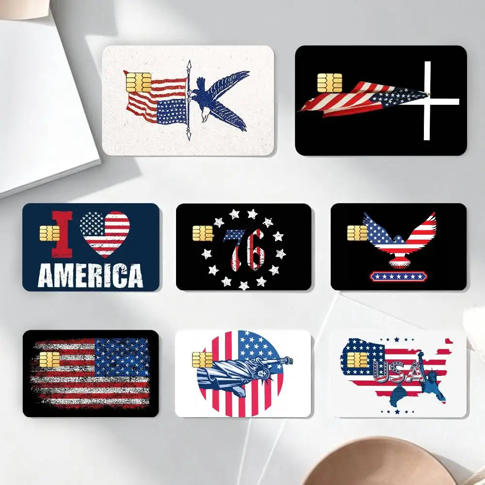 

Cool A-American Flag Stickers Credit Debit Card Film Skin Sticker Credit Card Skin Stickers For Bank Card Bus Metro