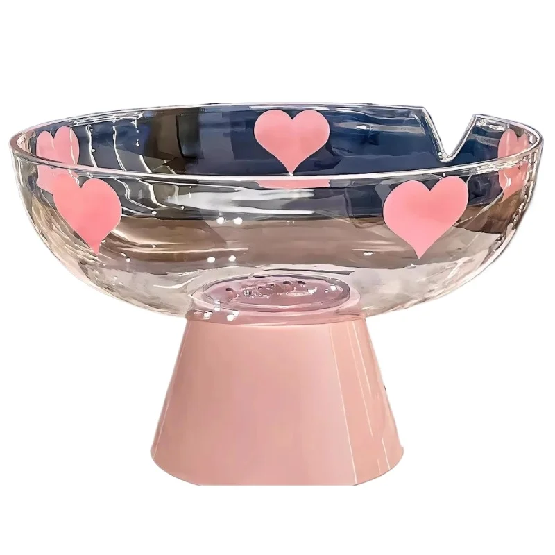 High‑Base Drain Fruit Plate Light Luxury High‑End Creative Snack Display Tray Home Fruit Serving Plate