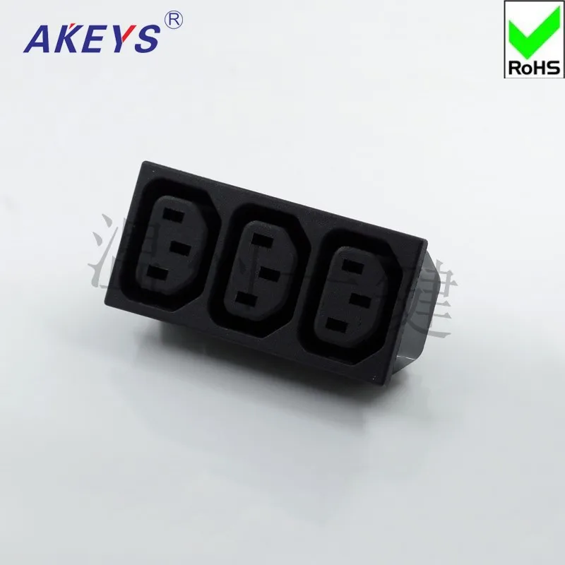 1 PC AC-102 power outlet three-in-one three-piece connected socket card embedded male and female seat nine-hole product socket