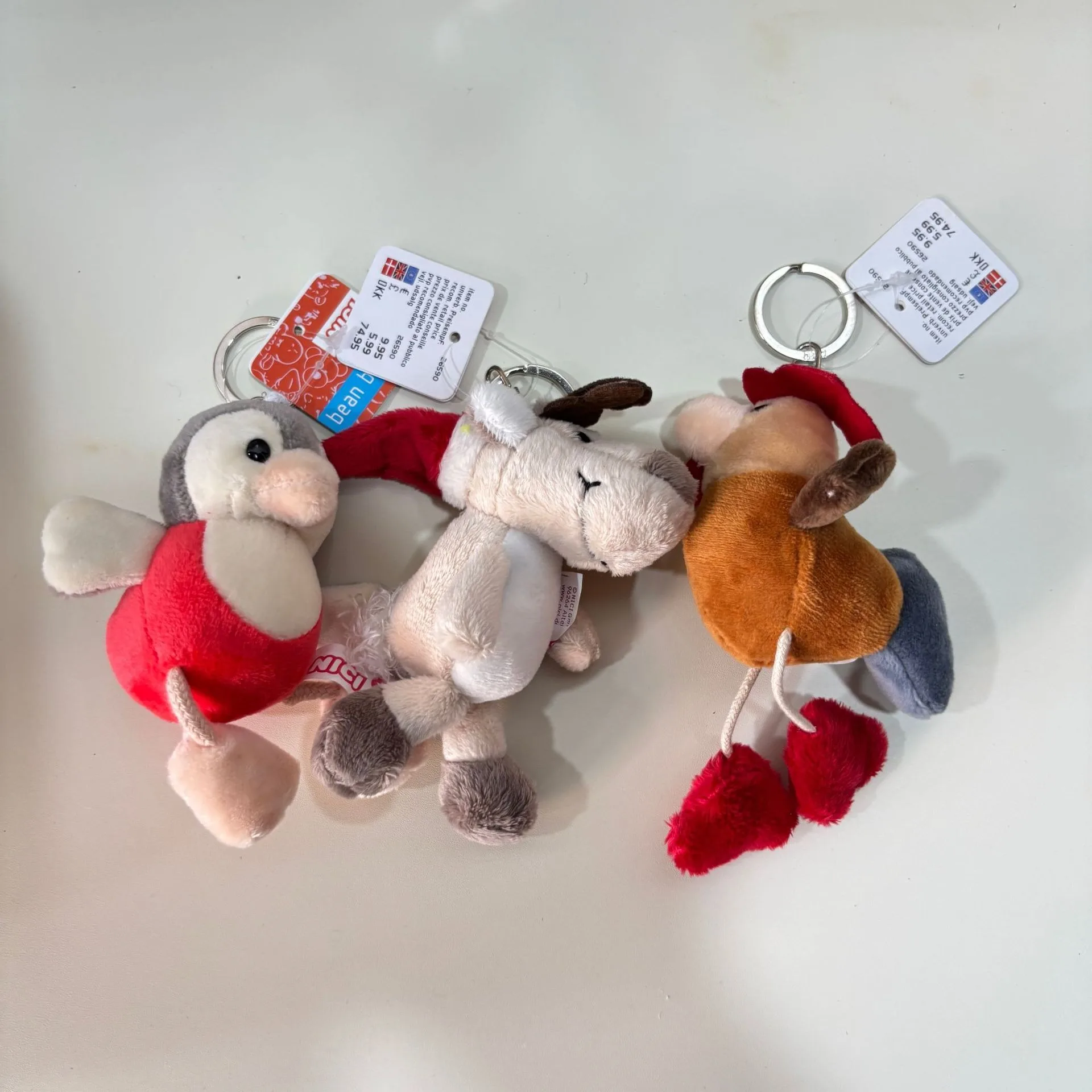 Cute Color-Block Animal Plush Keychains (Lion and Cow), Plus cartoon Animal Plush Toys, Bag Charms, and Accessories. - view 3