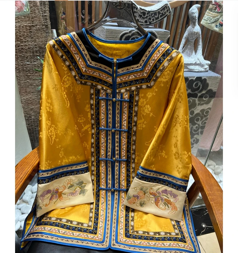

Модная новая китайская жаккардовая женская одежда из ацетата Ruyi, пальто в стиле ретро, весенний новый стиль
