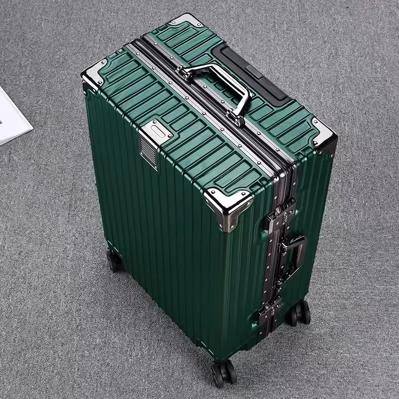 Aluminum Frame Suitcase Boarding Cabin Rolling Luggage Trolley Case Password Suitcases on Wheels Men and Women