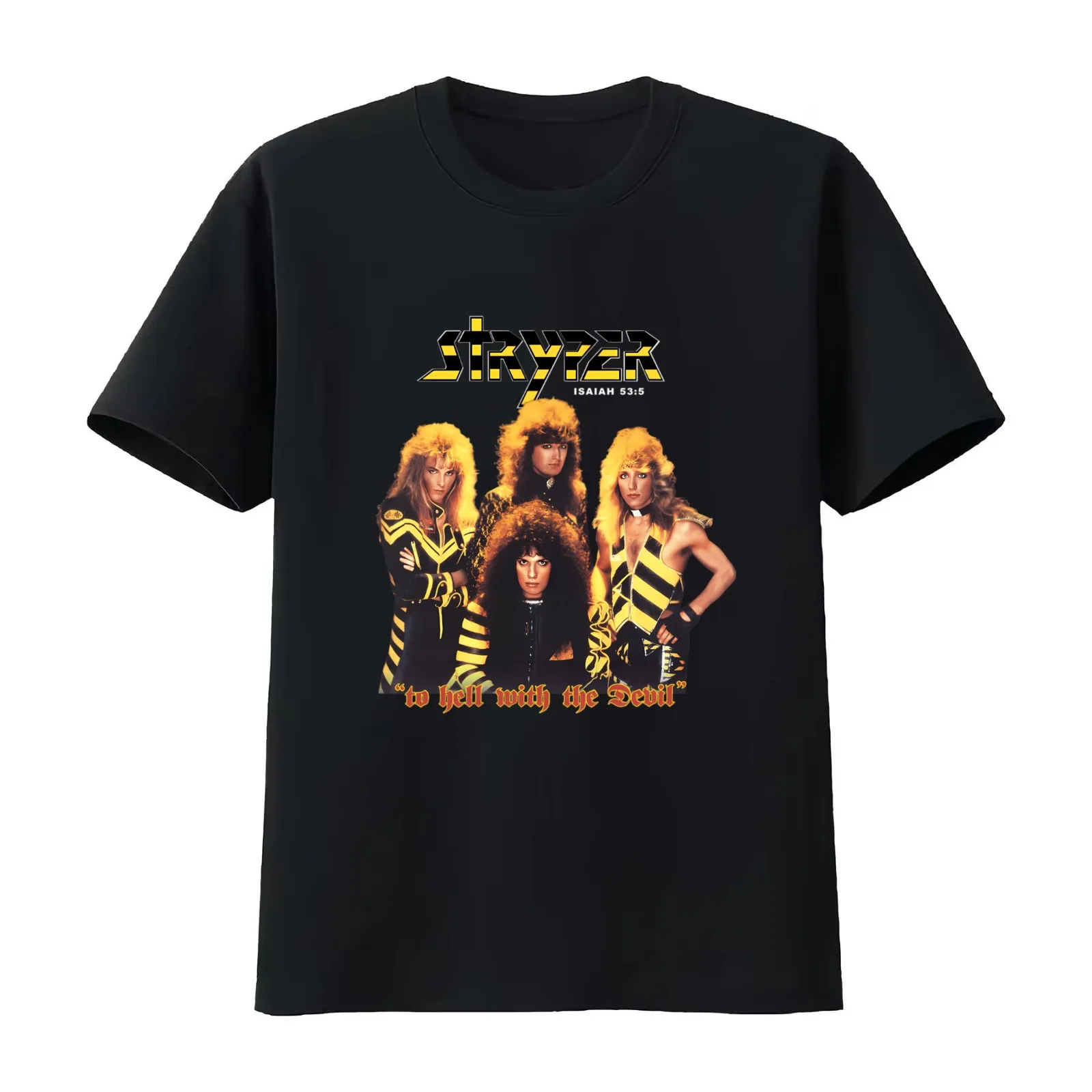 Hard Rock Band Stryper T-Shirt Summer Casual Cotton Tee Oversized Streetwear Tops Vintage Graphic Print Unisex Men Women