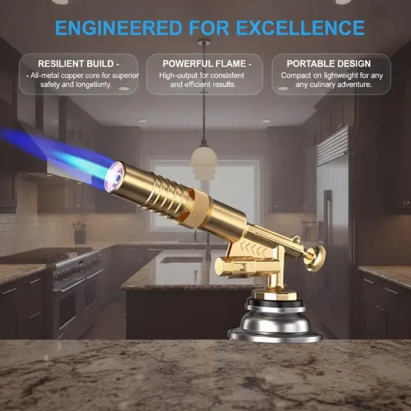 Welding Torch Gas Burner Flame Blower Gas Torch Brazing Cooking Barbecue Auto Ignition Kitchen Baking Tool