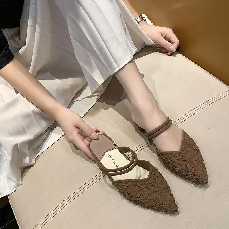 Wedge Heel Job Woman Slippers Outside Sexy Slides Sandals Jelly Apricot Mules Shoes for Women Small Size Shoe B Normal Original