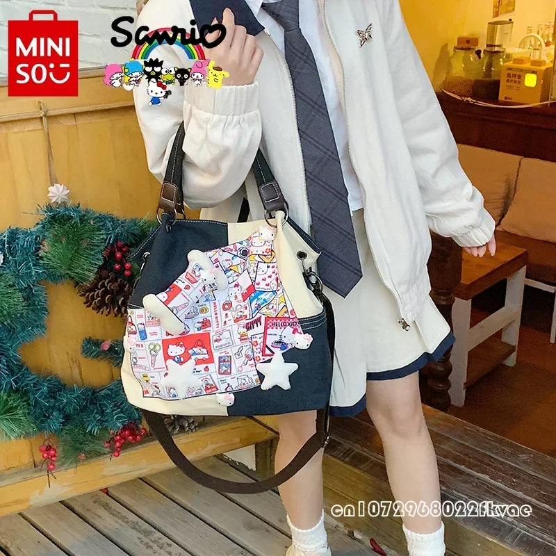 HelloKitty 2025 nuevo bolso de mano para mujer, bolso cruzado de alta calidad a la moda para mujer, bolso de almacenamiento versátil de gran capacidad para mujer