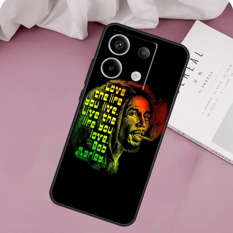 Reggae Bob Marley Case For Xiaomi Redmi Note 12 11 9 10 13 Pro Plus 12S 11S 10S 9S Redmi 13C 9C 10C 12C Cover