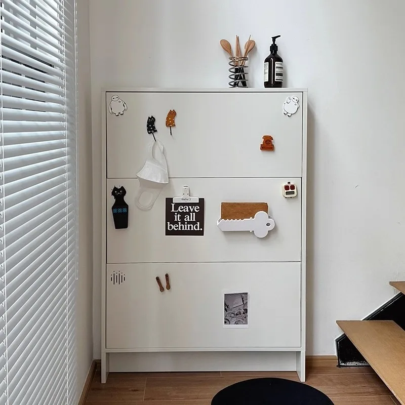 Ins Wind خزانة أحذية رفيعة للغاية مدخل باب منزلي حديدي خزانة أحذية ضيقة للغاية رفيعة #1