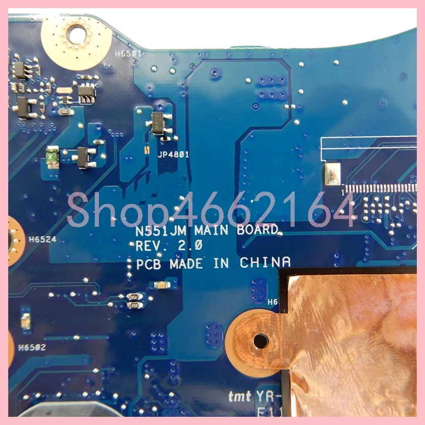 Imagem -04 - Placa-mãe Portátil para Asus N551jw i5 Cpu I74th Gen Gtx960m Gpu Mainboard N551jm G551jk N551jk N551jk N551jw