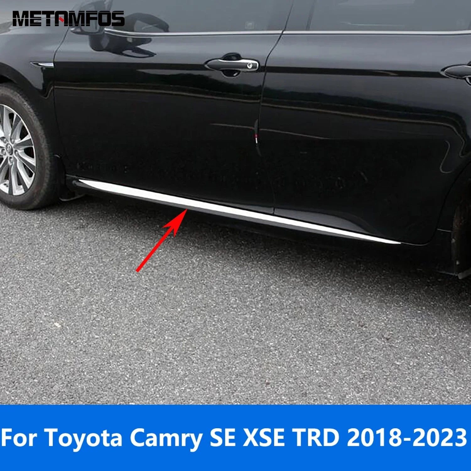 For Toyota Camry SE XSE TRD 2018 2019 2020 2021 2022 2023 Door Side Line Strip Body Skirt Molding Trim Exterior Accessories