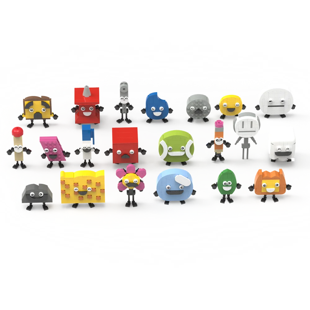 MOC BFDI Figure Model Building Blocks Set For Boys Battle For Dream Island Anime Construction Toys Kid Adult Birthday Xmas Gift