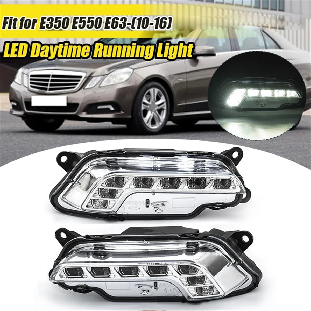 

A2128200756 A2128200856 Daytime Running Light LED Fog Lamps for W212 E350 E550 E63