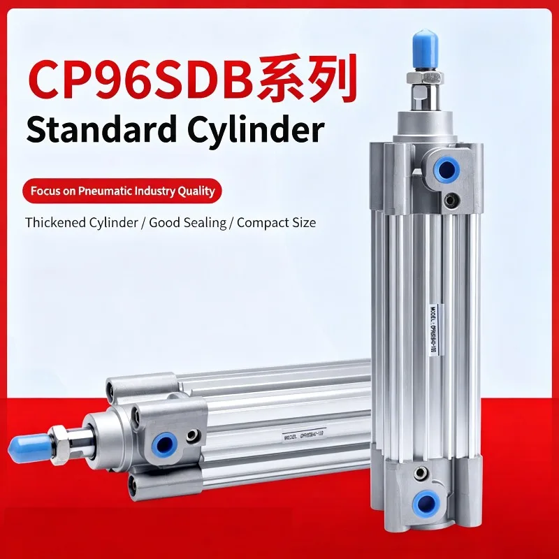 CP96SDB Series Standard Pneumatic Cylinder Bore 32mm/40mm/50mm/63mm/80mm/100mm, Stroke 25-350mm Air Piston Double Acting