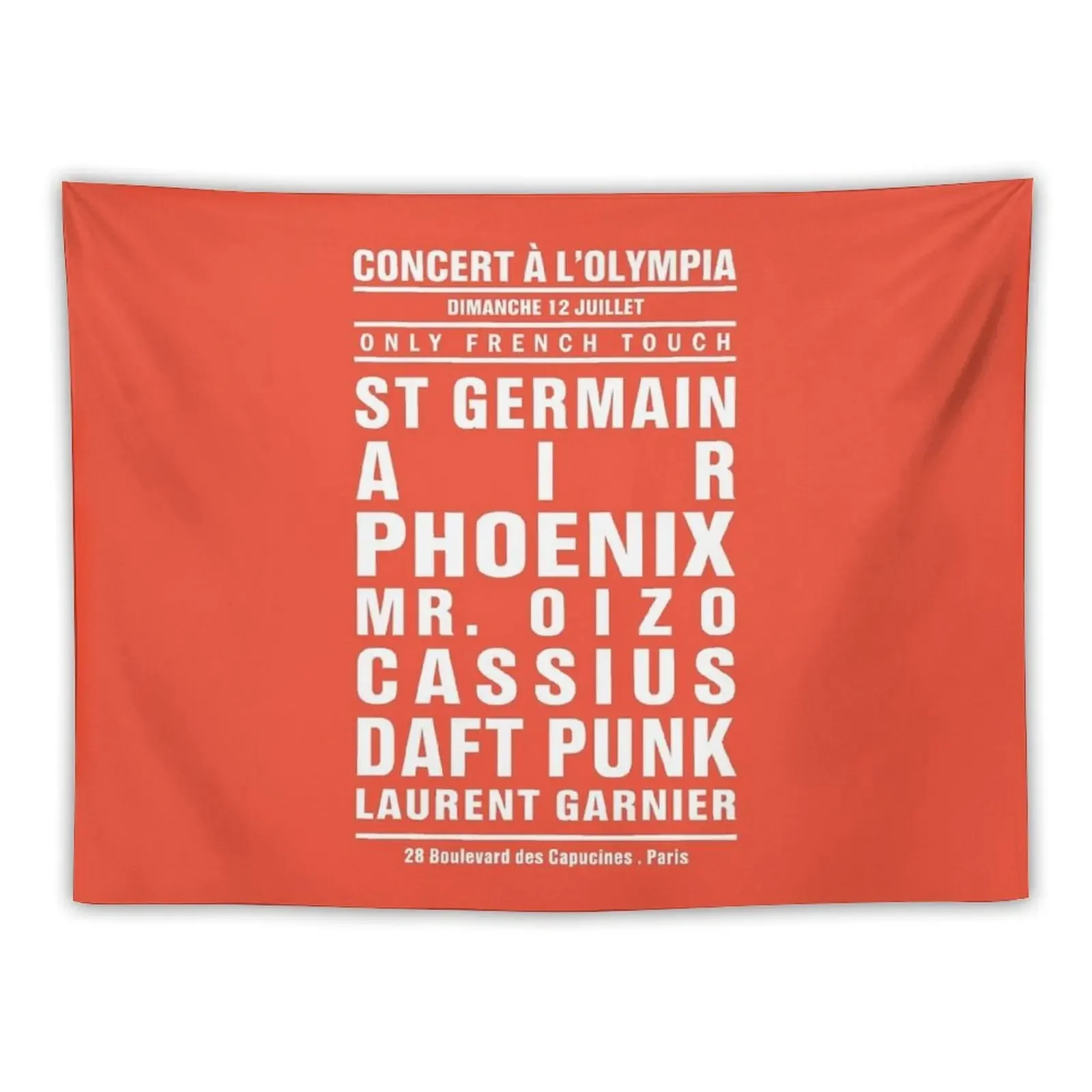 OLYMPIA Dream Concert Poster: Orange MODEL by La French Touch Tapestry Funny Tapestry