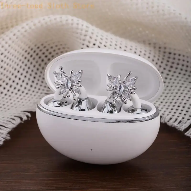 Schimmernder Kopfhörer-Schmuck mit Schmetterlingsmuster, universelle Kompatibilität mit Accessoires für den täglichen Gebrauch,
