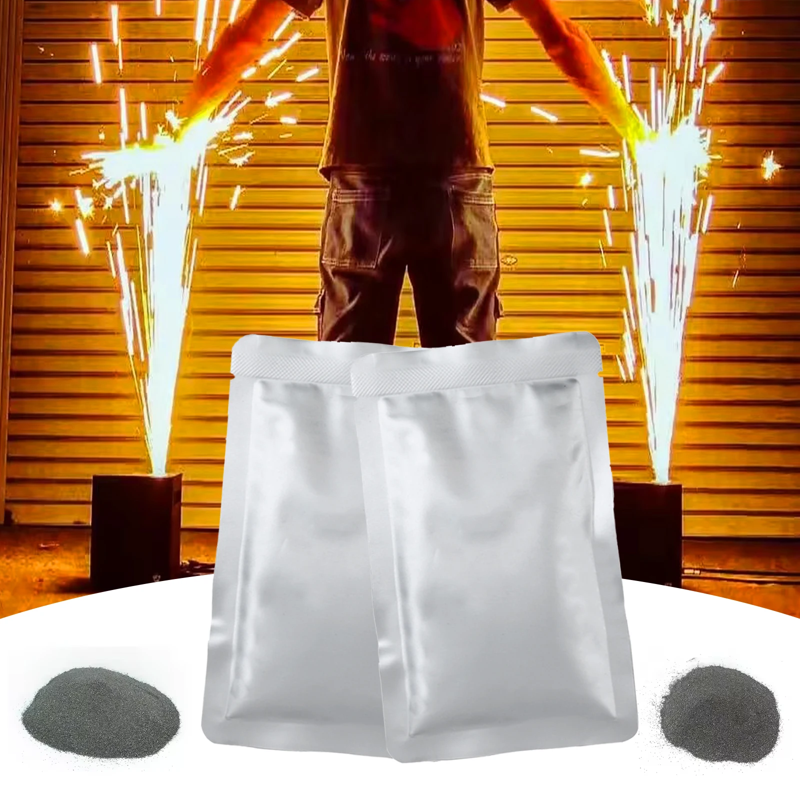 bolsa ti po sparkular fonte de faisca fria eletronica consumiveis de fogo de artificio po titanio ao ar livre indoor festa casamento dj 200 g 01