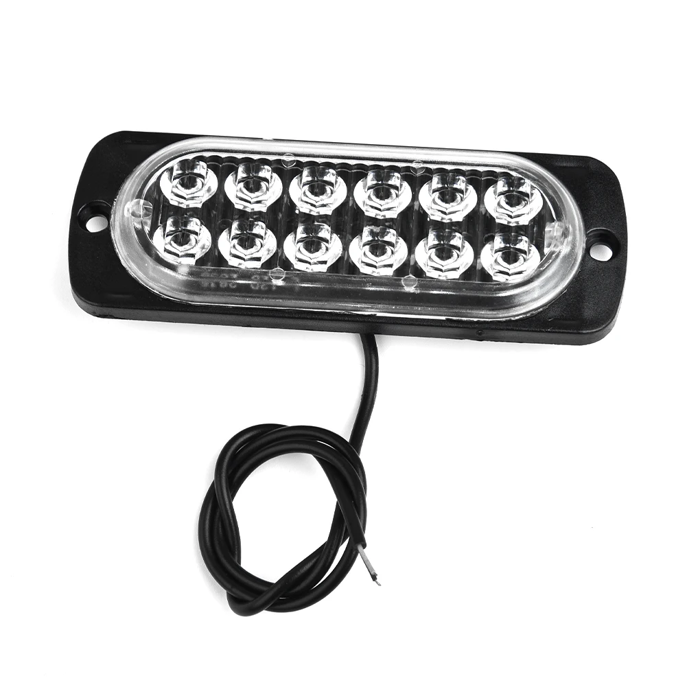 LED Light Working Lamps 1 Kit Top Safety Set Spare 36W Strobe Accessories Black Housing Transparent Lens Truck