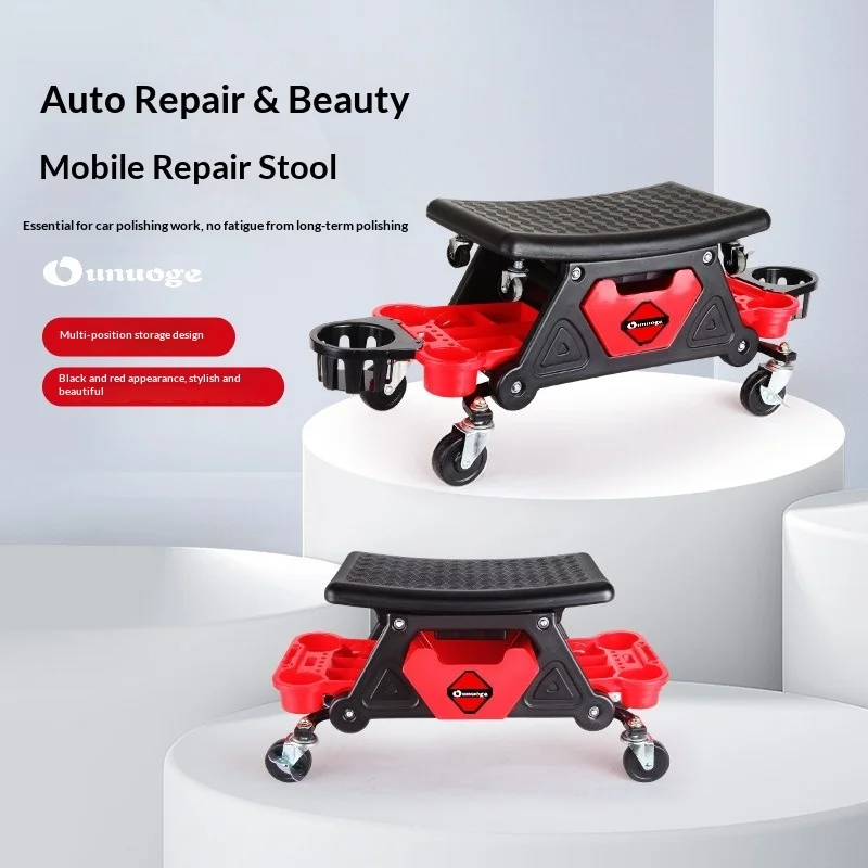 

Protable Car Board 3rd Gen Rolling Car Creeper Seat Wheeled Mechanic Stool Multifunction Auto Detailing Storage Mobile Seat