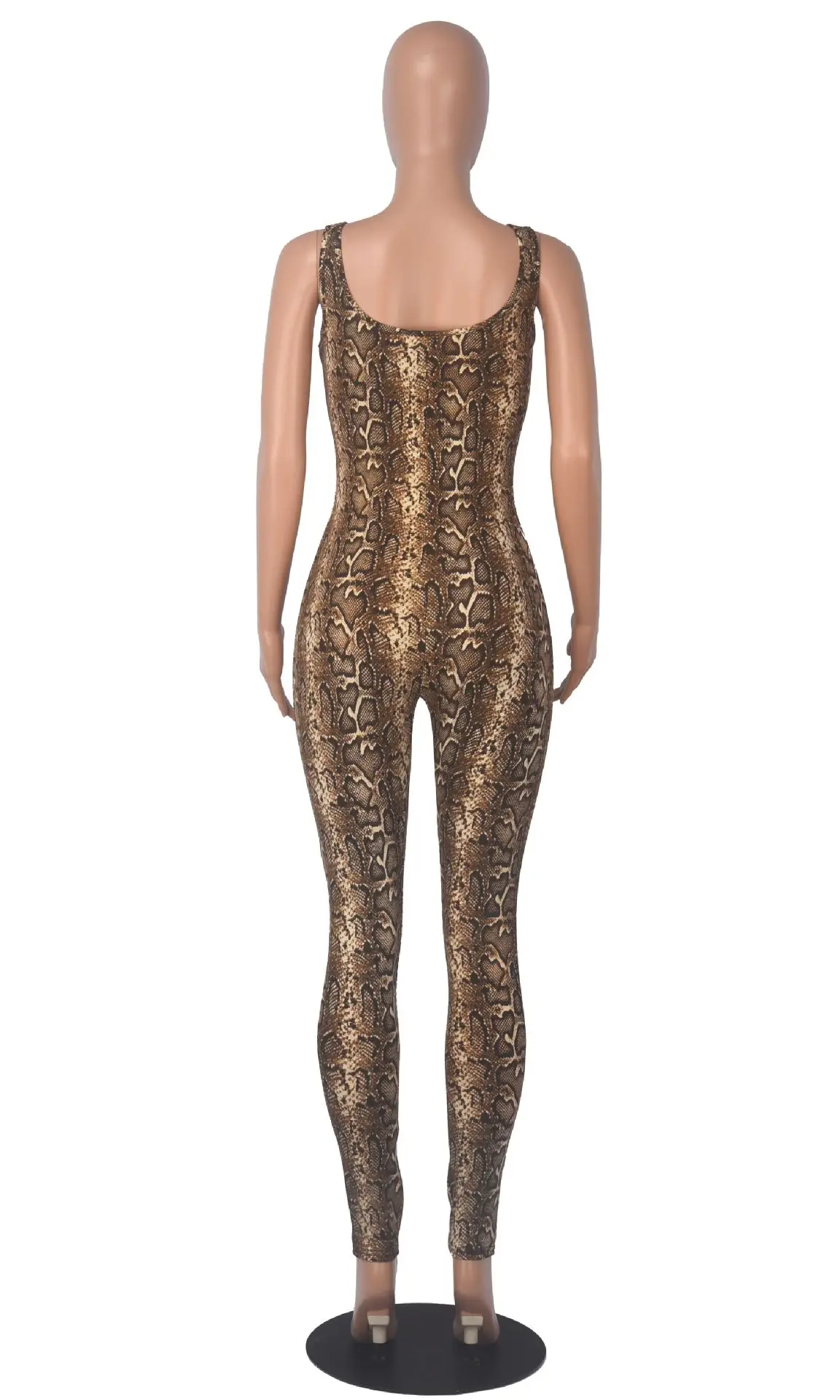 BKLD New Serpentine Leopard Print Y2k One Pieces Sleeveless Jumpsuit Fashion Clothes For Women Sexy Night Club Outfits