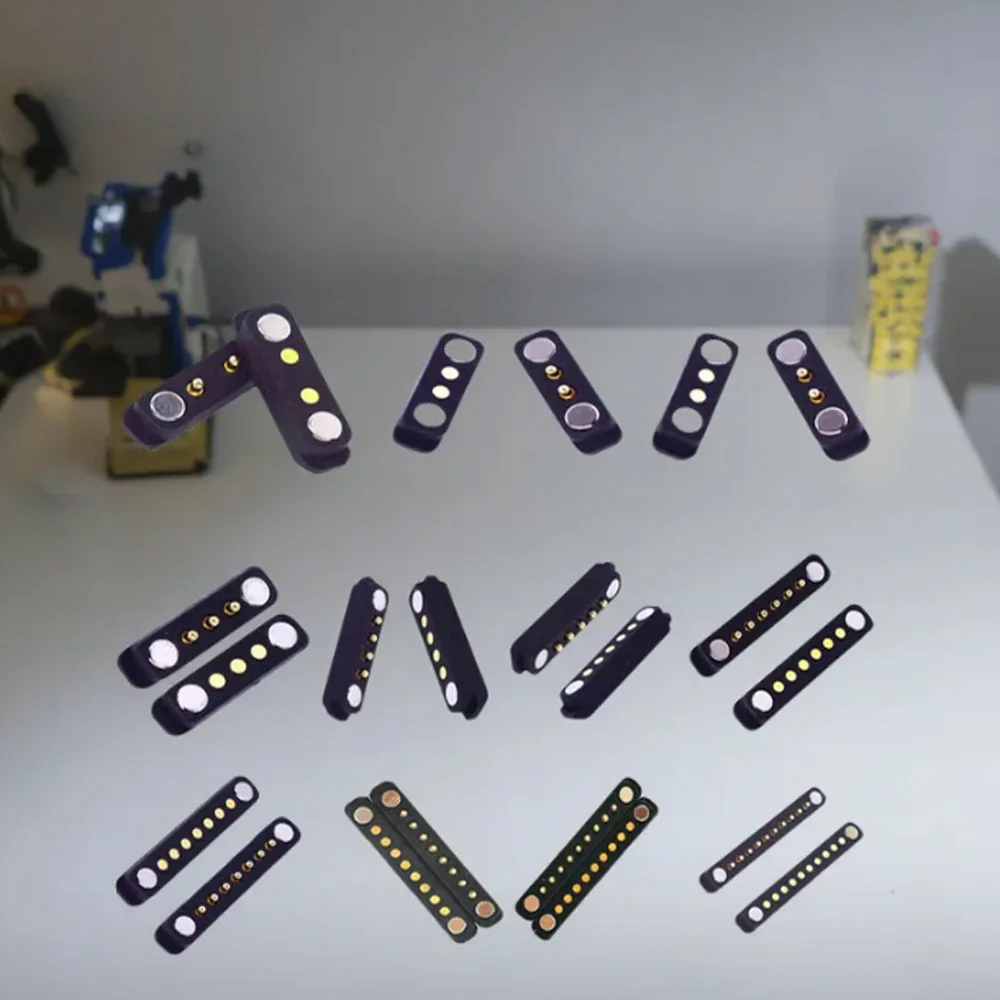 10sets 36V1A Magnetic Pogo Pin Connector 2Pin/10Pin Pogopin Male Female 2.54mm 2.8mm Spring Loaded DC Magnet Power Socket