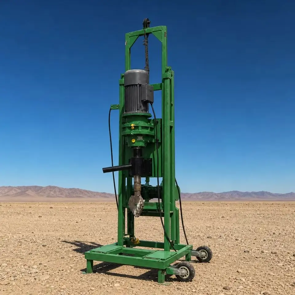 Customized Water Well Drilling Machine Up To 100m Depth Simple Operation Hydraulic System Mini Type Drilling Rig