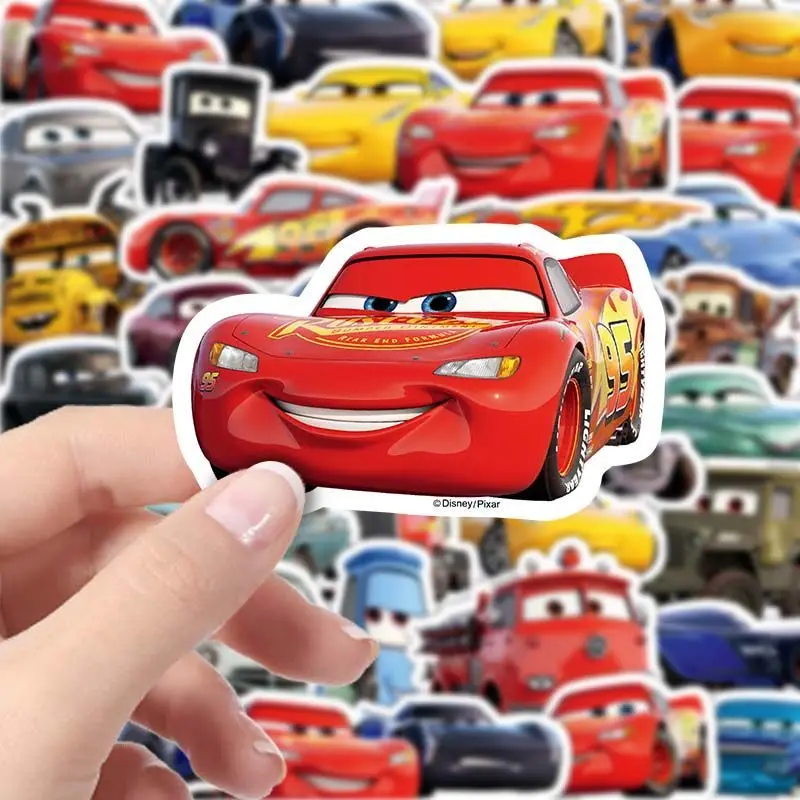 New Disney Cars Lightning McQueen Cartoon Peripheral Graffiti Stickers DIY Mobile Phone Case Luggage Ledger Waterproof Stickers