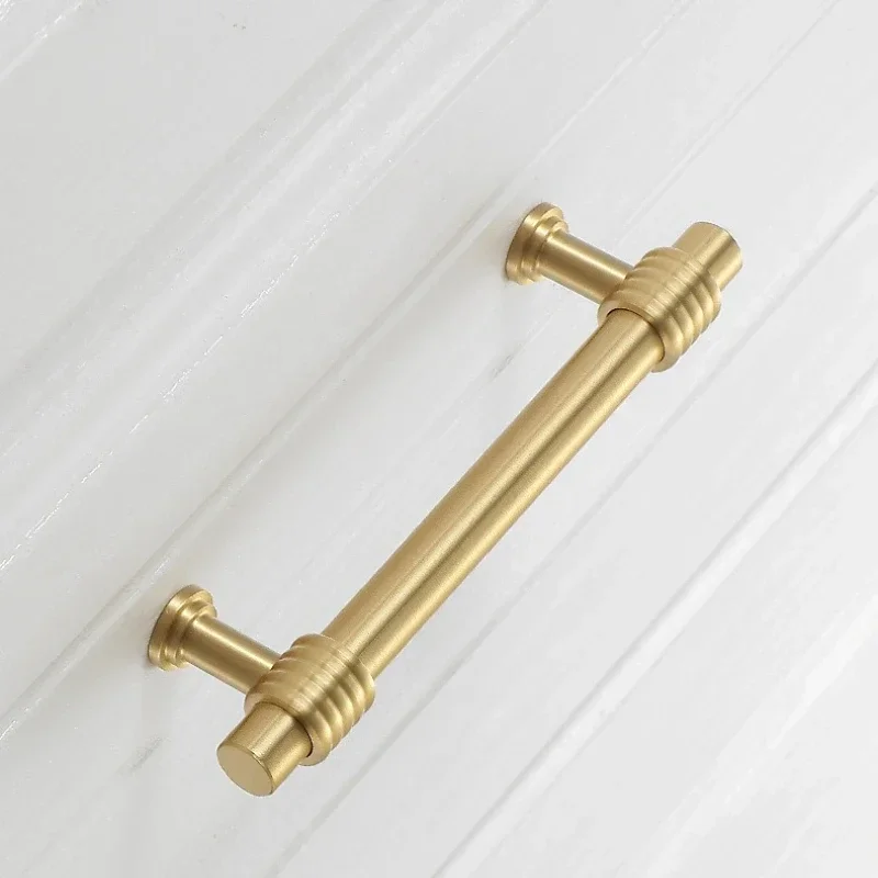 Massive Messinggriffe im Vintage-Design mit Hanfseil-Form, personalisierte Küchenmöbelgriffe, goldene Schubladen- und Türgriffe, T-förmige Zuggriffe – Detail 13