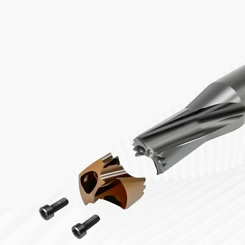 تاج عالي السرعة 10-25.8 مللي متر 1.5-5D باستخدام الحاسب الآلي ثقب عنيف بالقطع قابل للفهرسة التبريد الداخلي صابر الأسنان الحفر بديل U الحفر