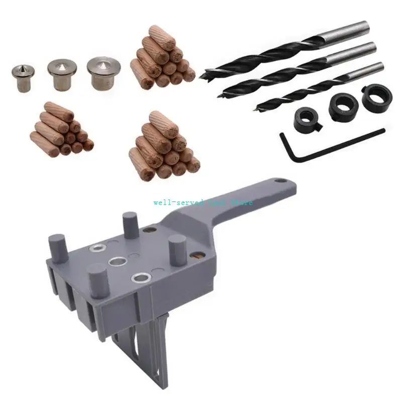G88A Handheld Woodworking Doweling Jig Locator Drill Bit Bit Hole Drilling Guide