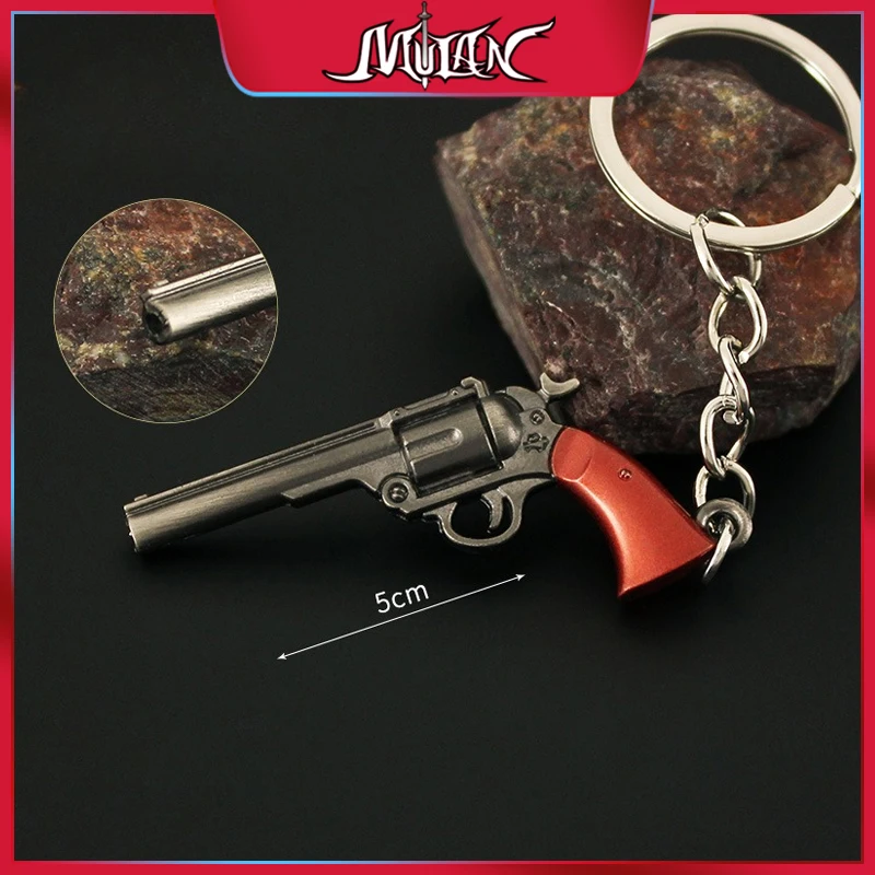 

5CM Valorant Game Peripherals Neo Frontier Sheriff Mini Gun Metal Model Keychain Collectible Desk Ornament Creative Gift for Boy