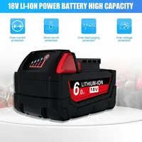 2025 new model Milwaukee M18 18V 6.0/9.0Ah M18 -1815-1850 2646-20-21ct For Milwaukee 18650 Tool Rechargeable Lithium Battery