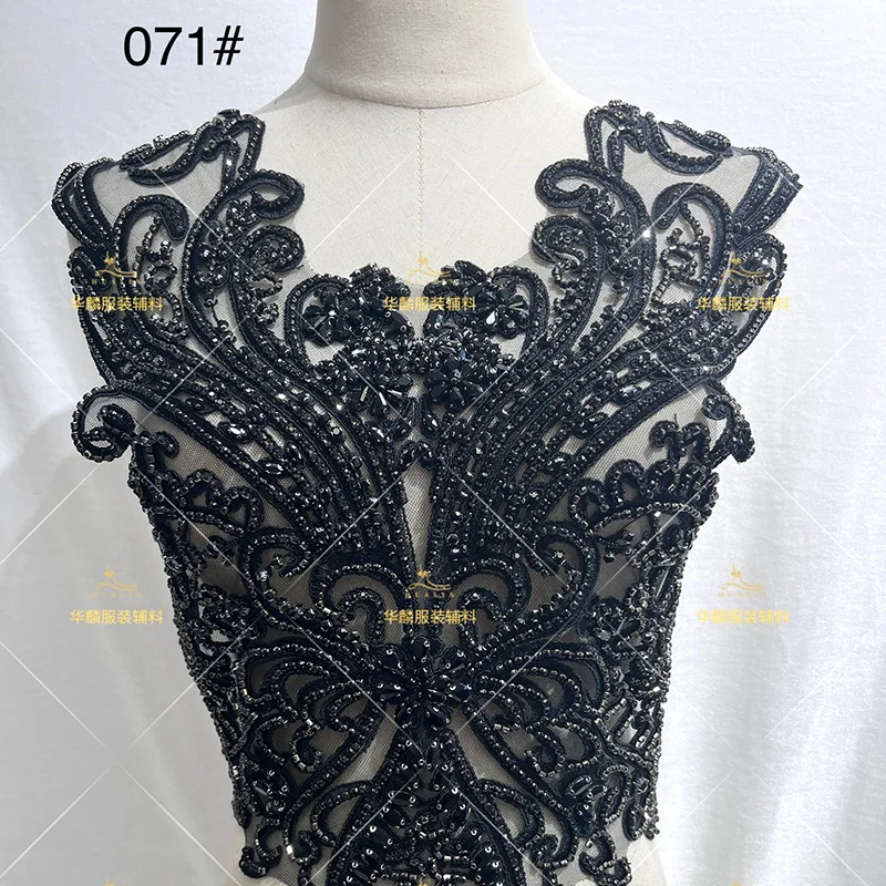 22 Color Profiling On Tulle Evening Dress Fabric Cocktail Wedding Gown Appliqued Material Embroidered Beaded Crystal Accessories