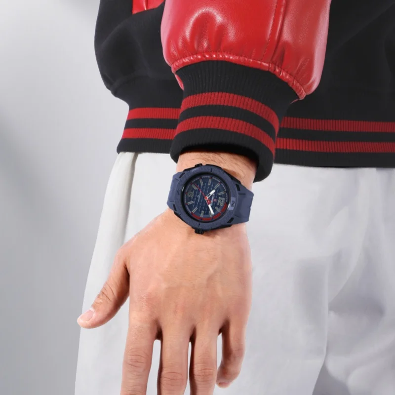 NAVIFORCE 7126 Fashion Men Quartz Watch Casual Simple Waterproof Silicone Strap Luminous Sports Watches for Man reloj hombre