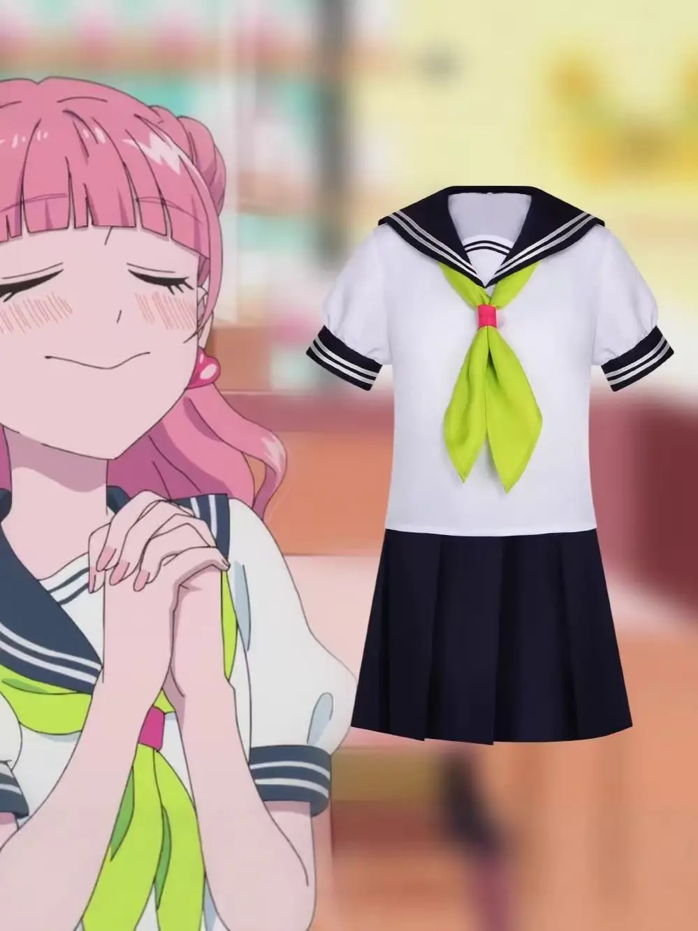 

Suzuki Cosplay Costume Sailor Uniform, Opposite You and Me Anime School Style Outfit