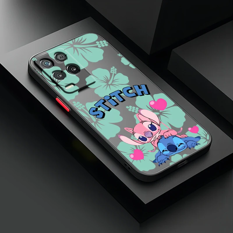 Disney Stitch Cute For OPPO Realme Q5 C55 C33 C30S C31 C25Y S C21Y C20A C15 C11 Frosted Translucent Phone Case