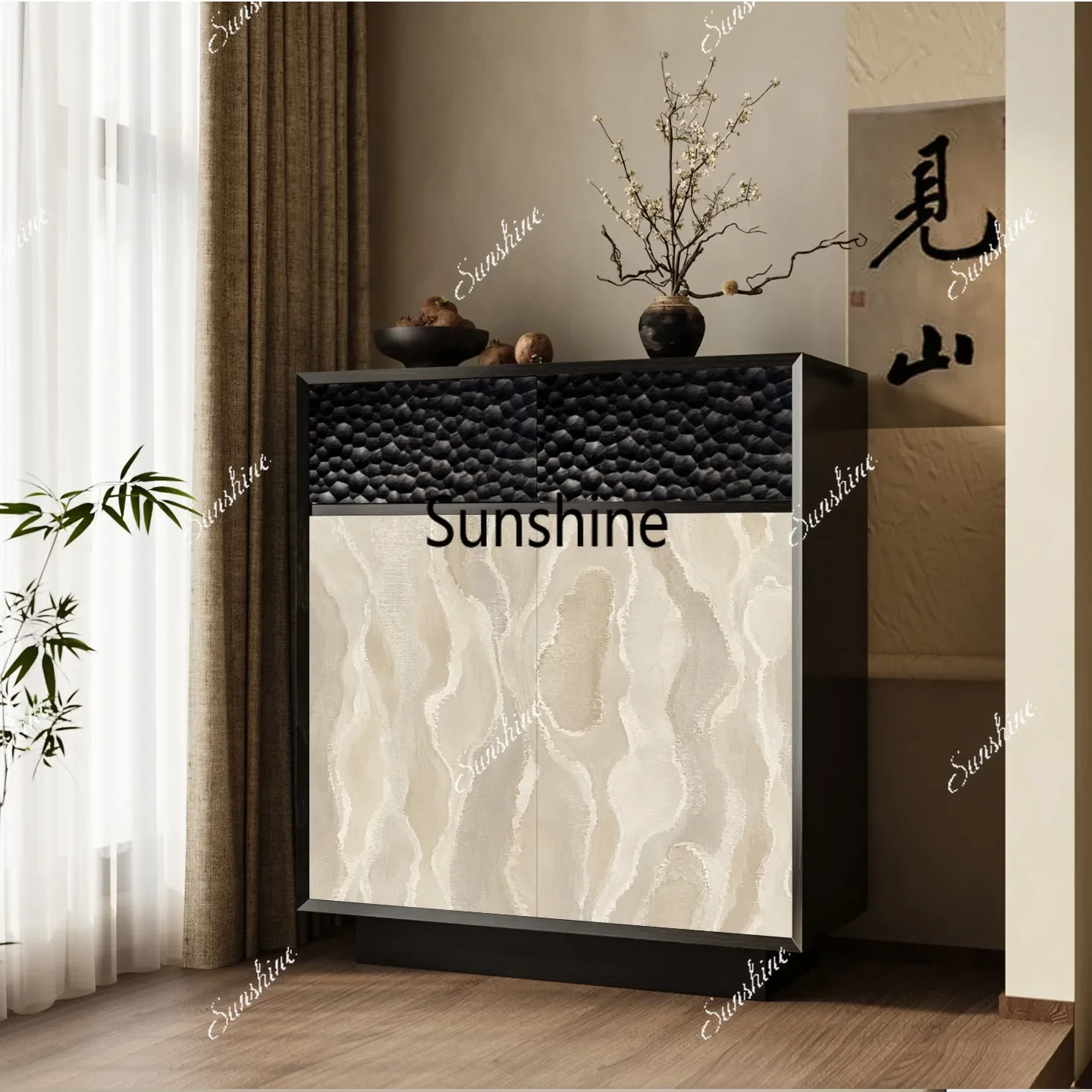 Premium sense chest, bedroom against the wall integrated locker, free installation drawer cabinetTJ