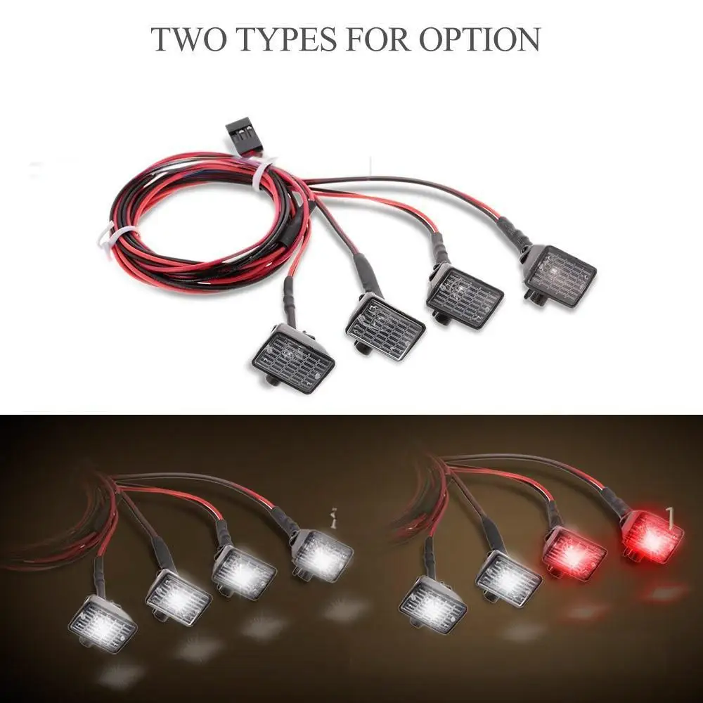 1/10 Scale RC Multi-Function Square LED Light Cover Accessories Universal Fit for HSP Axial SCX10 Traxxas TRX-4 Vehicle Models