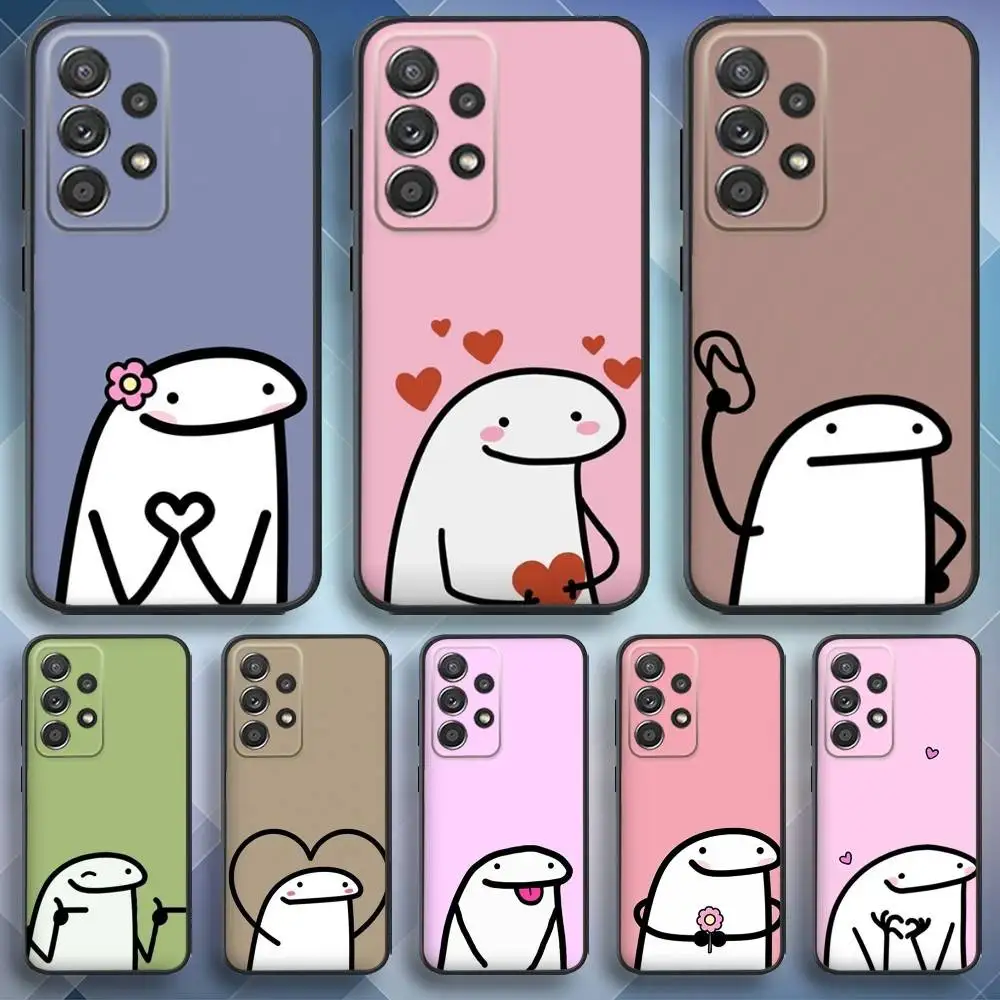 

Flork Cute Funny Memes Phone Case For Samsung S25,S24,S21,S22,S23,S30,Ultra,S20,Plus,Fe,Lite,Note,10,9,5G Black Cover