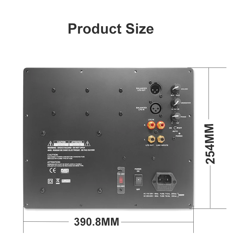 Class D Subwoofer Plate Amplifier Module Household Single Loop Power Transformer 1000W Subwoofer Plate Amplifier Board