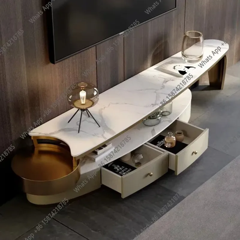 XX K Light Luxury High-end TV Cabinet Combination Ground Cabinet With Drawer Coffee Table TV Cabinet Combination Modern Rock Sl