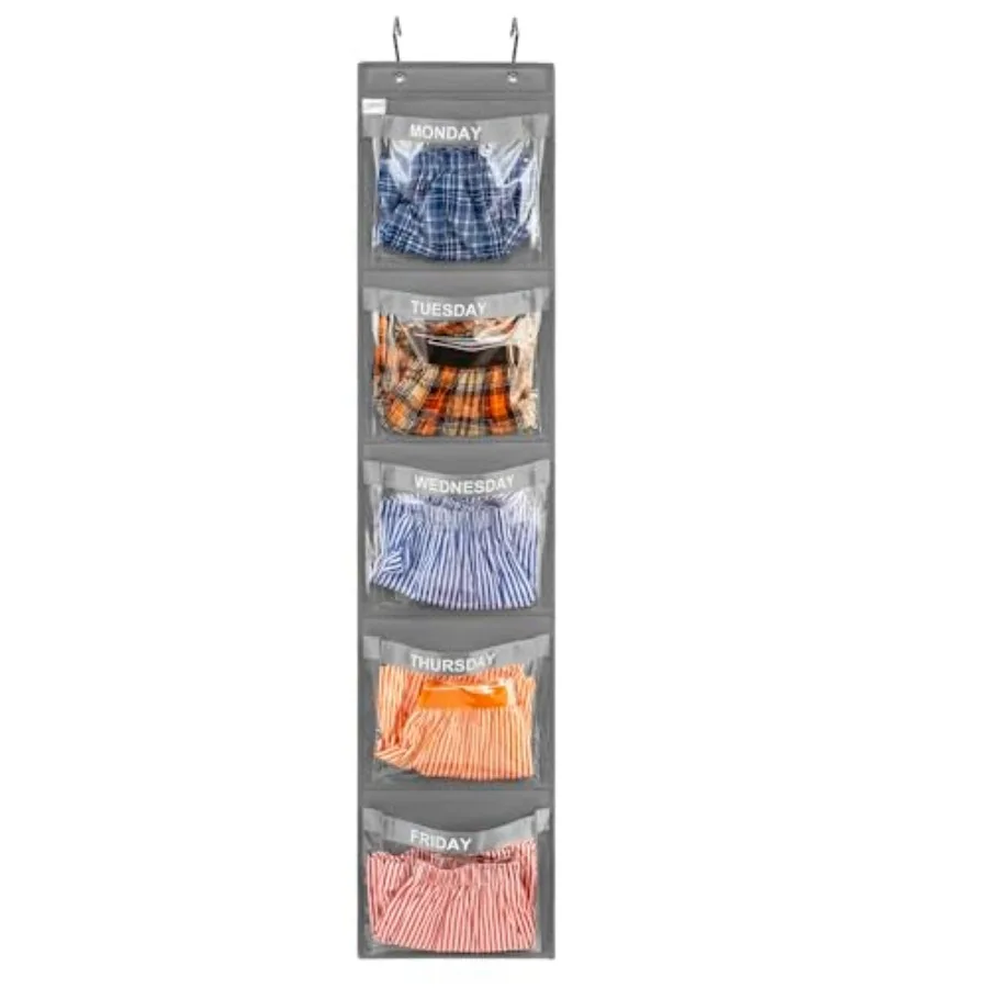 

Day of Week Clothes Org Weekly Hanging Closet Org Monday to Friday School Clothing Storage