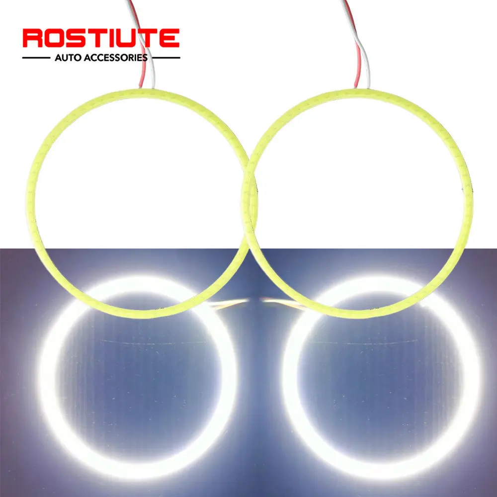 2PC Auto Led Halo Ring Angel Eyes voor Automotive Motorcycle Circulaire Led Light Ring DRL Dagrijverlichting koplamp 60mm 70mm 80mm