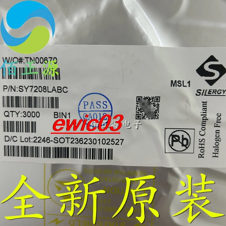 Estoque Original Sy7208LABC Original, SY7208 MI SOT23-6, 10 pcs